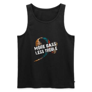 More Bass Please Bass Clef for Bass Guitarists - Men's Premium Organic Tank Top - black - Front - AI Model Male 178 light (178cm)