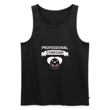 Professional comedian comedian saying gift - Men's Premium Organic Tank Top - black - Front - AI Model Male 178 light (178cm)