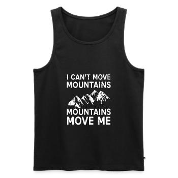 Berge Bewegung Spruch Klettern Panorama Gipfel - Männer Premium Bio Tank Top - Schwarz - Vorne - Michal (187cm)