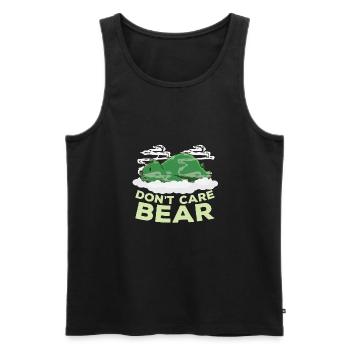 Bär Kiffen Relax Dont Care Bear - Männer Premium Bio Tank Top - Schwarz - Vorne - AI Model Male 178 light (178cm)