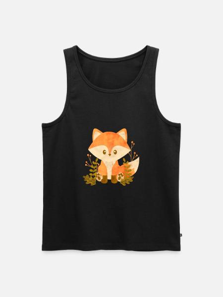 Cute fox - Men's Premium Organic Tank Top - black