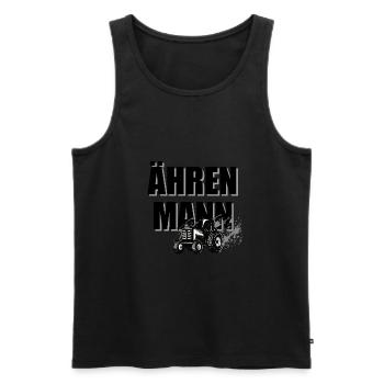 Landwirtschaft Landwirt Ährenmann Ähre Trecker - Männer Premium Bio Tank Top - Schwarz - Vorne - Michal (187cm)