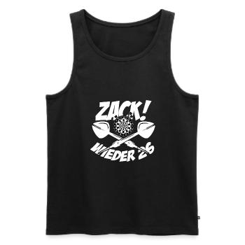 Zack wieder 26, Dartspieler Outfit, Geschenkidee - Männer Premium Bio Tank Top - Schwarz - Vorne - Michal (187cm)