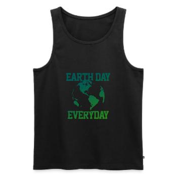 Jour de la terre bio t-shirt femmes cadeau de protection de l'environnement - Débardeur bio Premium Homme - noir - Devant - Michal (187cm)