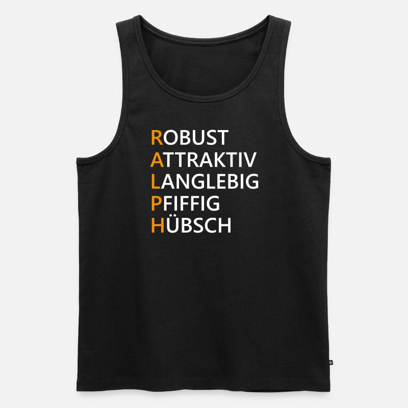 Ralph Name Geschenk - Männer Premium Bio Tank Top - Schwarz