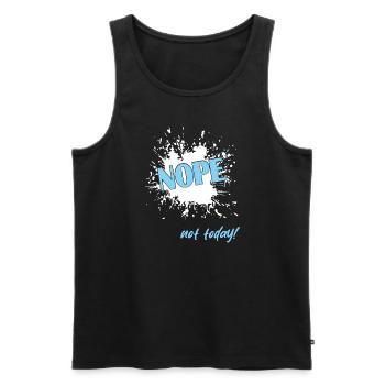 Nope not today - Männer Premium Bio Tank Top - Schwarz - Vorne - AI Model Male 178 light (178cm)