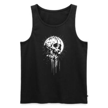 Holy Skull - Men's Premium Organic Tank Top - black - Front - AI Model Male 178 light (178cm)