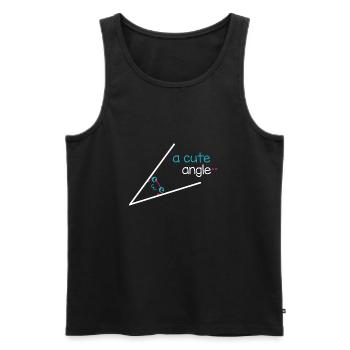Teacher Shirt- Cute Angle - Männer Premium Bio Tank Top - Schwarz - Vorne - Michal (187cm)