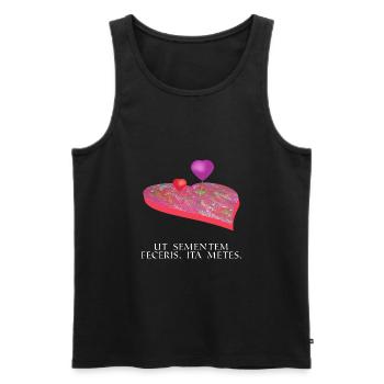 as you sow you will reap latin white - Men's Premium Organic Tank Top - black - Front - AI Model Male 178 light (178cm)