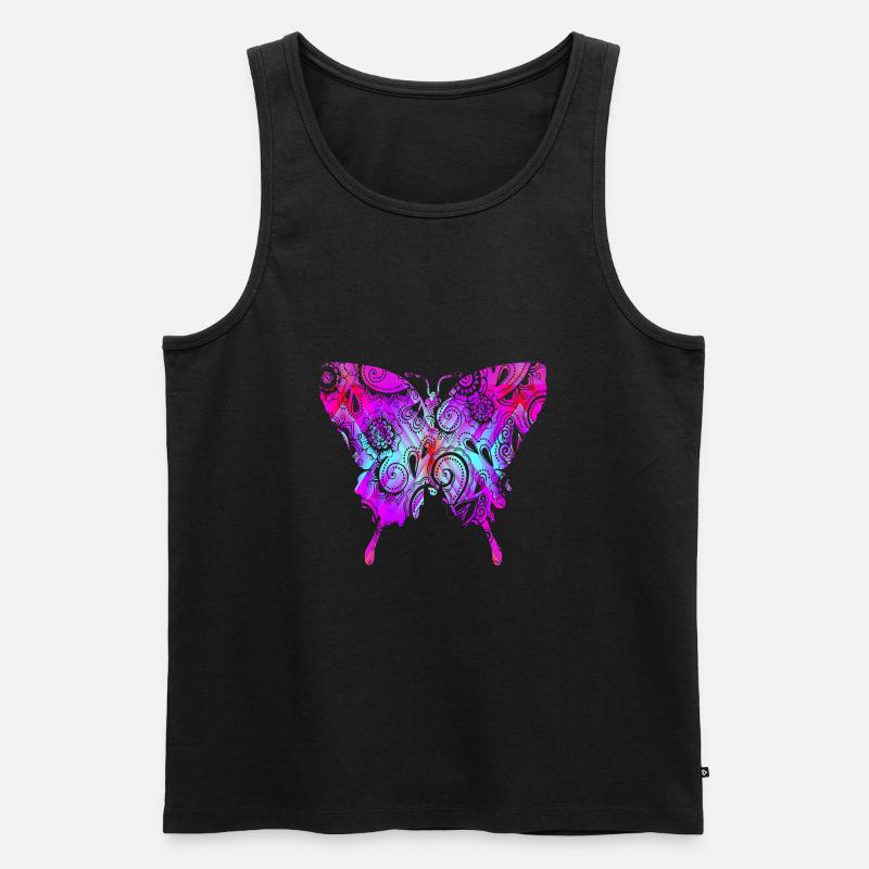 Psytrance Goa Geschenk - Männer Premium Bio Tank Top - Schwarz