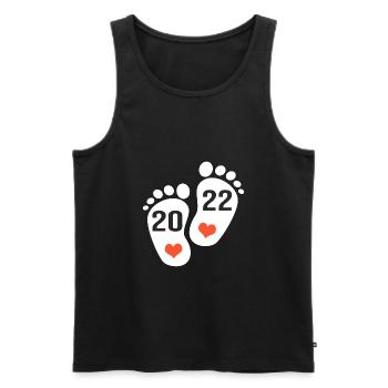 Geburt 2022 zukünftiger Vater zukünftige Mutter Baby - Männer Premium Bio Tank Top - Schwarz - Vorne - Michal (187cm)