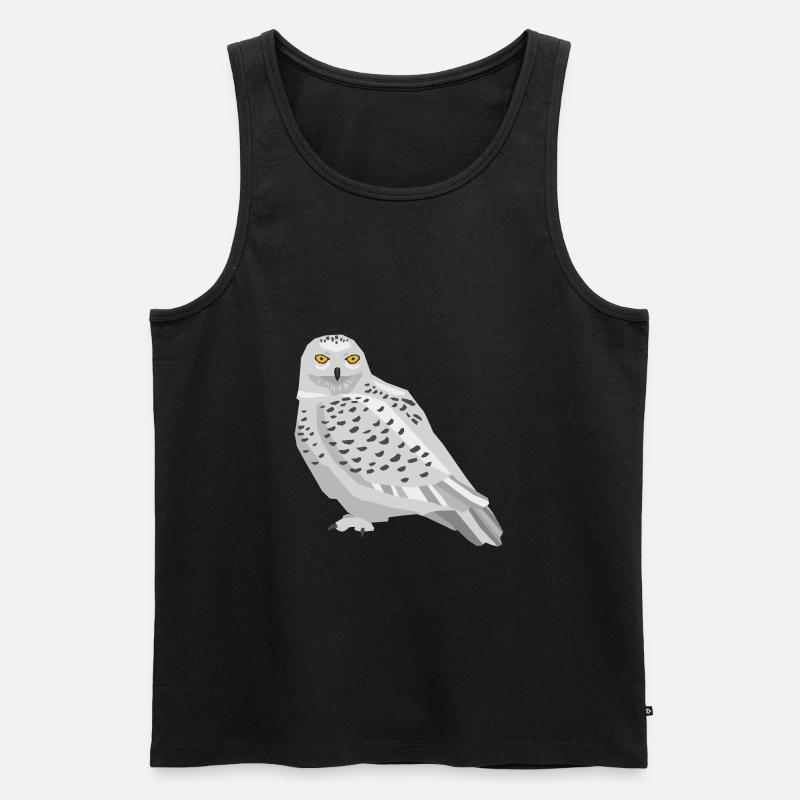 Eule - Männer Premium Bio Tank Top - Schwarz