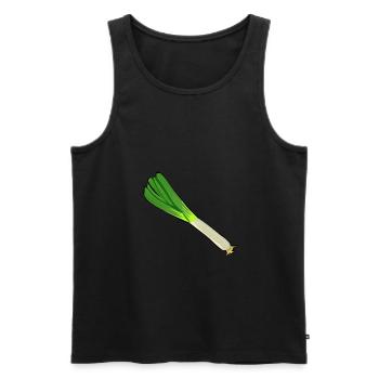 Broad-leaved leek leek leek onion vegetable garden - Men's Premium Organic Tank Top - black - Front - AI Model Male 178 light (178cm)