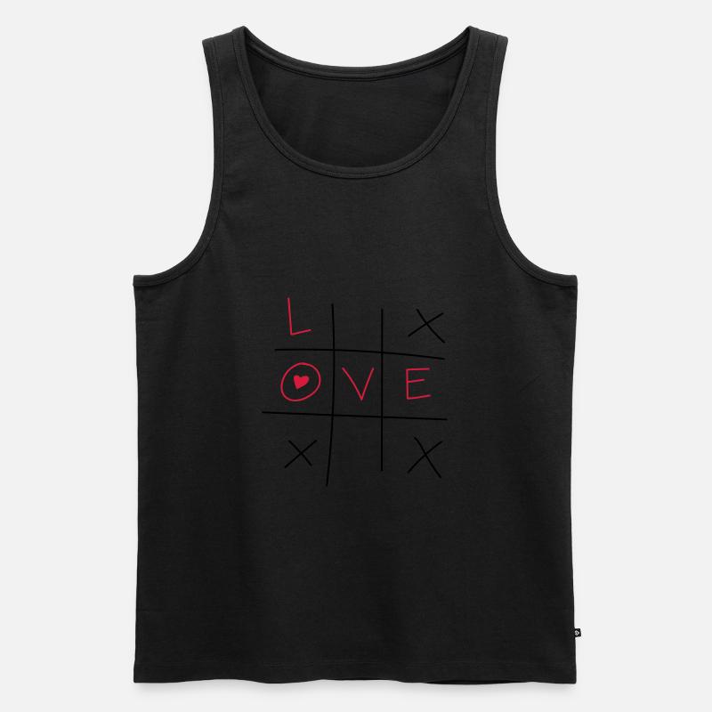 Love - Männer Premium Bio Tank Top - Schwarz