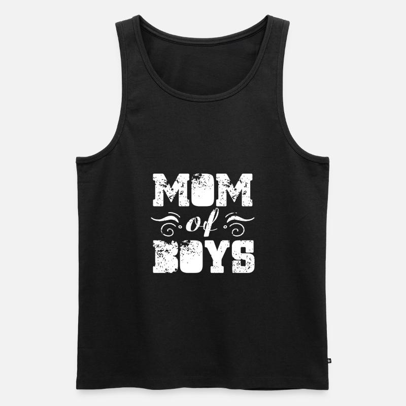 Mutter des Jungen-Shirts - Männer Premium Bio Tank Top - Schwarz