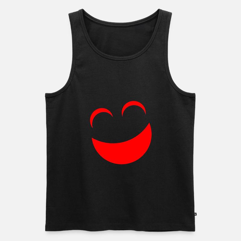 Rot - Männer Premium Bio Tank Top - Schwarz