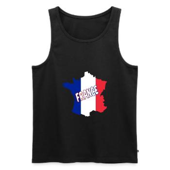 Protective mask country France - Men's Premium Organic Tank Top - black - Front - AI Model Male 178 light (178cm)