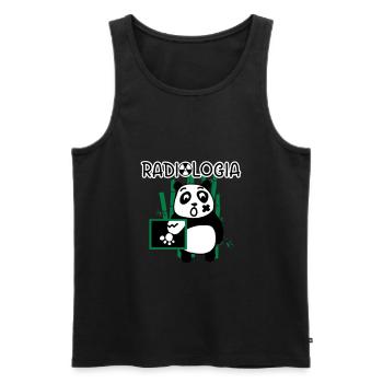 RADIOLOGY INVERTED PANDA - Men's Premium Organic Tank Top - black - Front - AI Model Male 178 light (178cm)