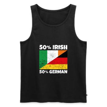 50 Irish 50 German - Men's Premium Organic Tank Top - black - Front - Michal (187cm)