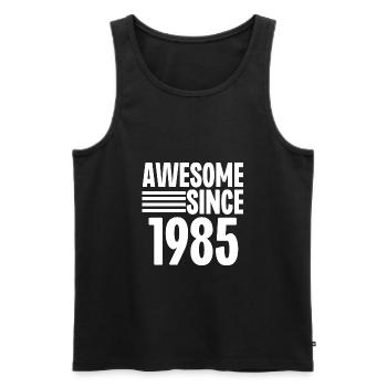 Awesome Since 1985 - Men's Premium Organic Tank Top - black - Front - AI Model Male 178 light (178cm)