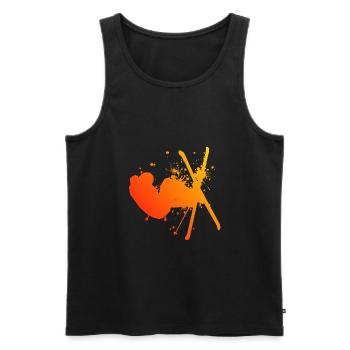 Ski Freestyle Ski Jumping Herren Freestyle Ski - Männer Premium Bio Tank Top - Schwarz - Vorne - AI Model Male 178 light (178cm)