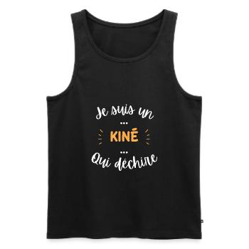 Je suis un kiné qui déchire - Débardeur bio Premium Homme - noir - Devant - Michal (187cm)