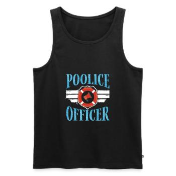 Pool Guy Cleaner Pool Service Agent de poolice - Débardeur bio Premium Homme - noir - Devant - Michal (187cm)