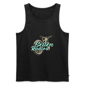 Coole Fahrrad und Mountainbike Geschenke MTB - Männer Premium Bio Tank Top - Schwarz - Vorne - Michal (187cm)