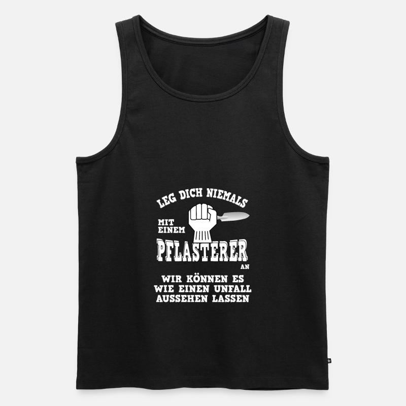 Pflasterer Unfall - Männer Premium Bio Tank Top - Schwarz