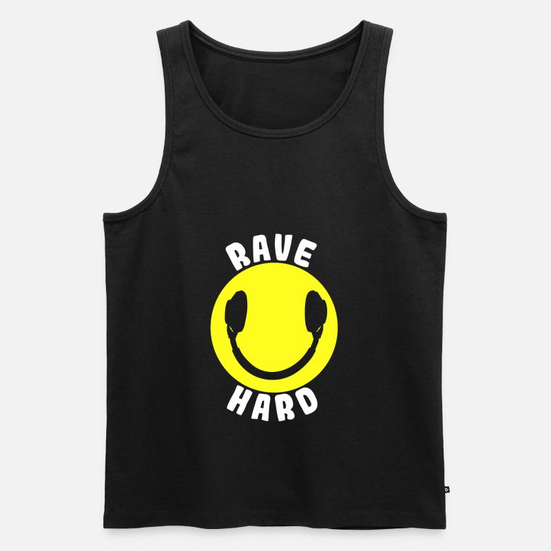 Rave Raver Techno - Männer Premium Bio Tank Top - Schwarz