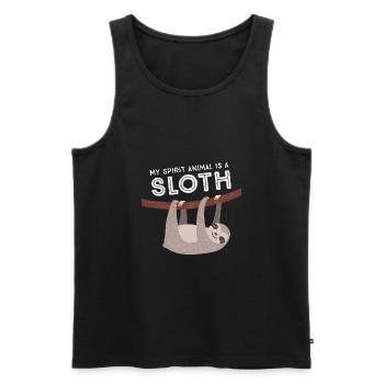 My Spirit Animal Is A Sloth - Männer Premium Bio Tank Top - Schwarz - Vorne - AI Model Male 178 light (178cm)