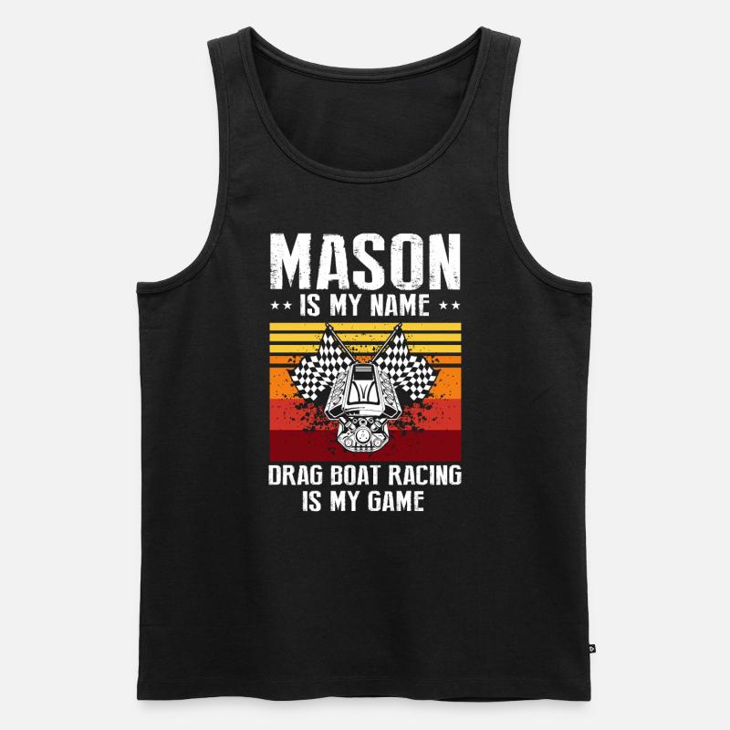 Drag Boot Design für Rennbootfahrer - Männer Premium Bio Tank Top - Schwarz