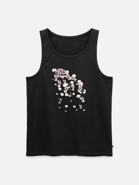 Printemps,vrilles,fleurs,fleurs,fleurs,fleurs,floraison - Débardeur bio Premium Homme - noir