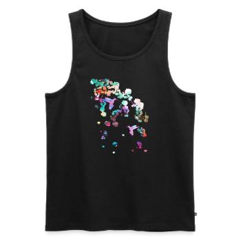 Cherry Blossom,Flowers,Blossoms,Flowers,Hummingbird - Men's Premium Organic Tank Top - black - Front - AI Model Male 178 light (178cm)