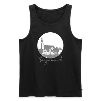 Tangermünde,kreis,altstadt,kreis,skyline - Männer Premium Bio Tank Top - Schwarz - Vorne - AI Model Male 178 light (178cm)