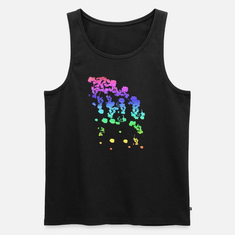 blüten,kirschblüte,regenbogen,bunt,LGBT - Männer Premium Bio Tank Top - Schwarz
