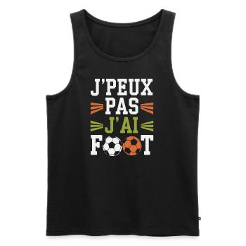 J'peux pas j'ai foot - Débardeur bio Premium Homme - noir - Devant - Michal (187cm)