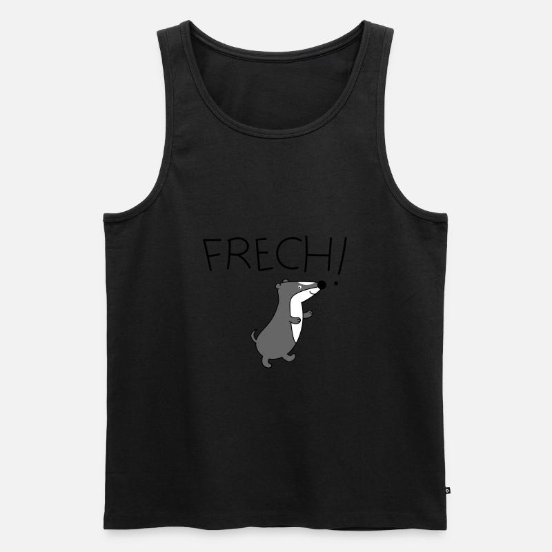 Dachs frech - Männer Premium Bio Tank Top - undefined
