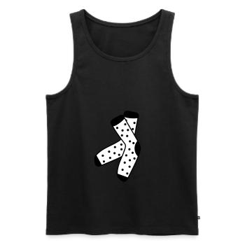 Socken Strümpfe Füße Kleidung - Männer Premium Bio Tank Top - Schwarz - Vorne - AI Model Male 178 light (178cm)