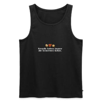 leckere Kekse von Fremden Weihnachtsgebäck Cookies - Männer Premium Bio Tank Top - Schwarz - Vorne - AI Model Male 178 light (178cm)