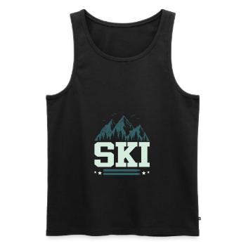 Ski Sports - Men's Premium Organic Tank Top - black - Front - Michal (187cm)