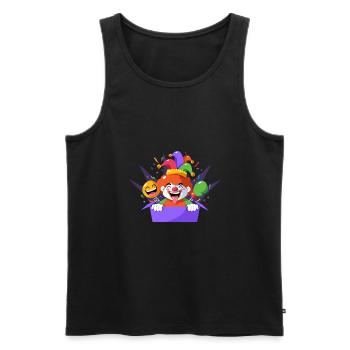 Clown Karneval Fasching Kostüm Umzug Feiern Narr - Männer Premium Bio Tank Top - Schwarz - Vorne - Michal (187cm)
