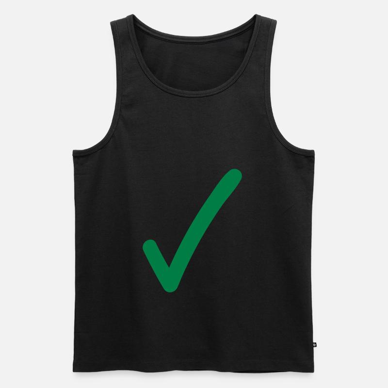 Häkchen Symbole Zeichen - Männer Premium Bio Tank Top - Schwarz