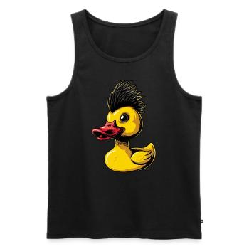 Gummientenpunk - Männer Premium Bio Tank Top - Schwarz - Vorne - Michal (187cm)