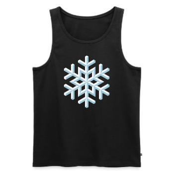 flocon de neige 3D (Neige / Flocon / Hiver) - Débardeur bio Premium Homme - noir - Devant - AI Model Male 178 light (178cm)
