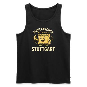 Maultaschen Metropole Stuttgart - Männer Premium Bio Tank Top - Schwarz - Vorne - Michal (187cm)