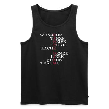 carpediem - Männer Premium Bio Tank Top - Schwarz - Vorne - Michal (187cm)