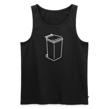 Mülltonne - Männer Premium Bio Tank Top - Schwarz - Vorne - Michal (187cm)