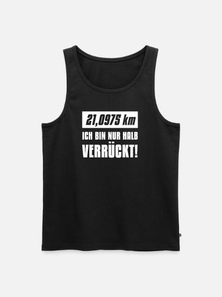Halbmarathon - Männer Premium Bio Tank Top - Schwarz