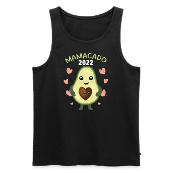 Mamacado 2022 Avocat Grossesse Enceinte - Débardeur bio Premium Homme - noir - Devant - AI Model Male 178 light (178cm)